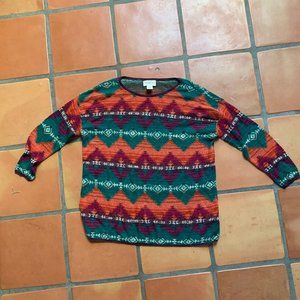 Ralph Lauren Knit Patterned Long Sleeve Shirt XL